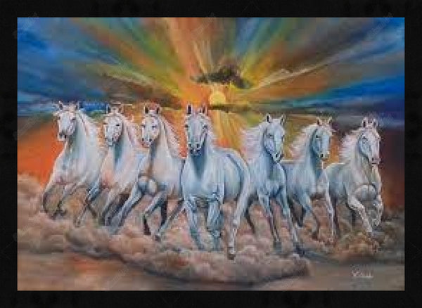 7 Horses Painting In Bedroom