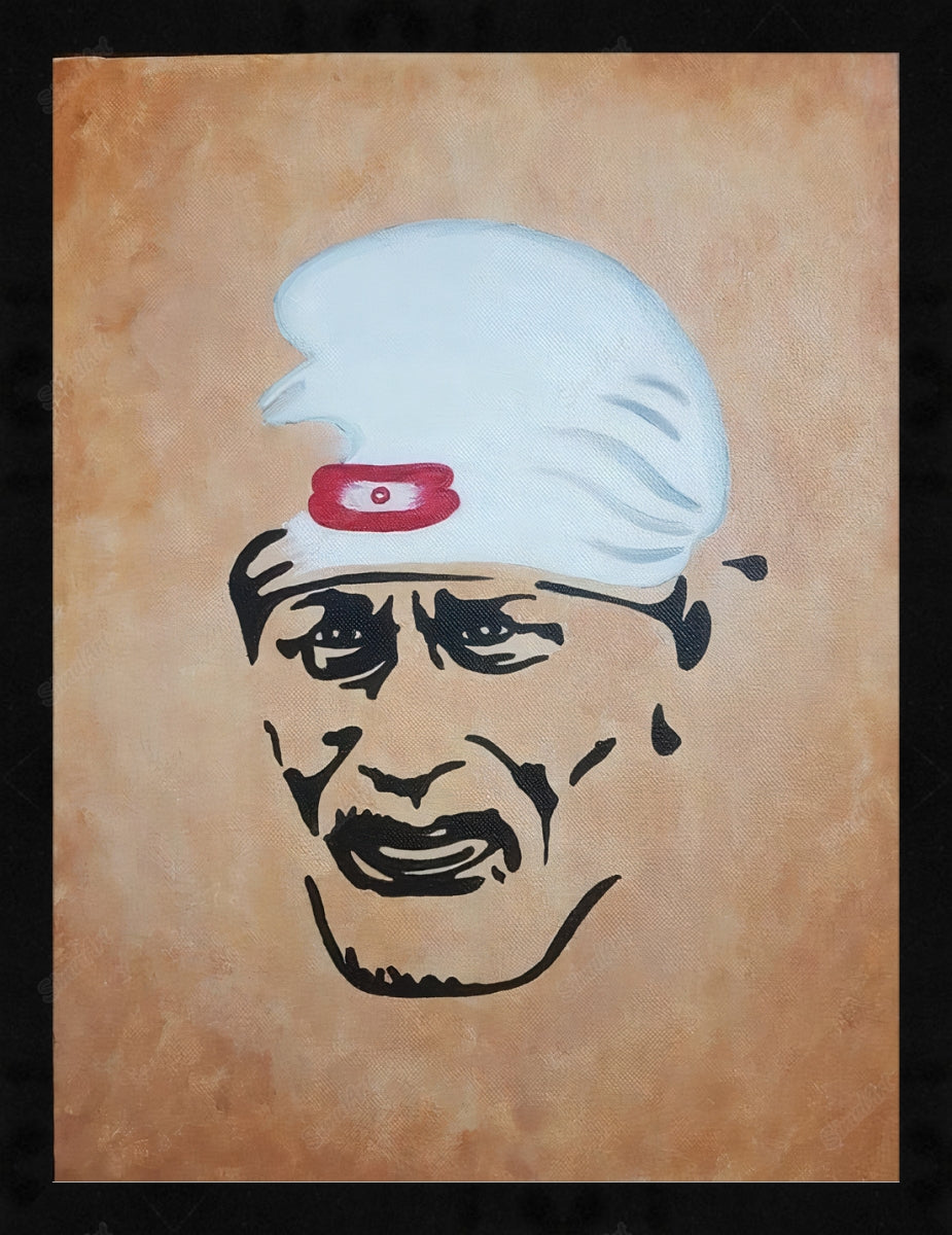 modern art sai baba painting