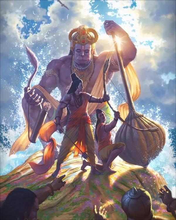 ram hanuman painting