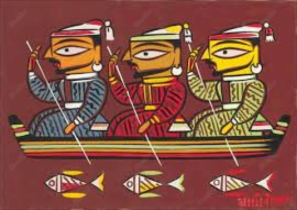 Jamini Roy Three Boatmen