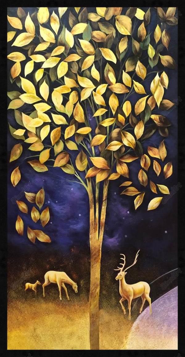 Trees art beautiful Handmade painting