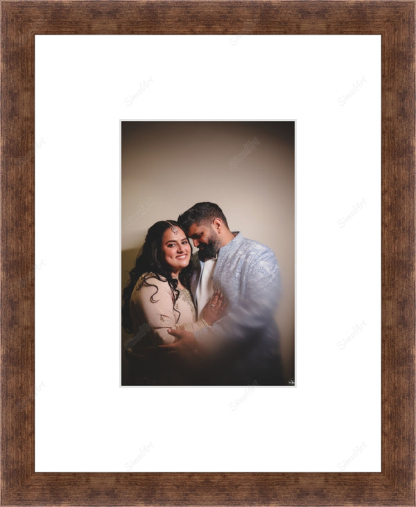 Framed print with mat & glazing