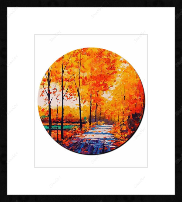 Acrylic Round Canvas Painting
