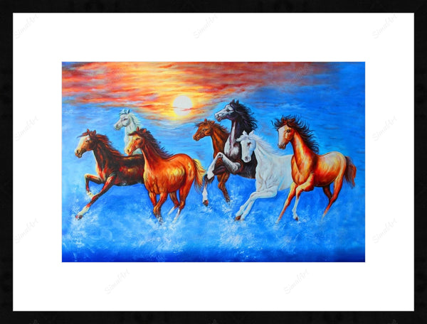 7 Running Horses Painting Vastu