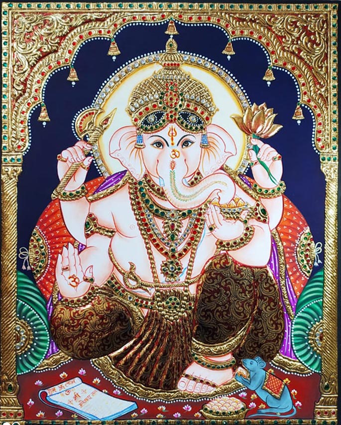 Ganesha Tanjore Painting