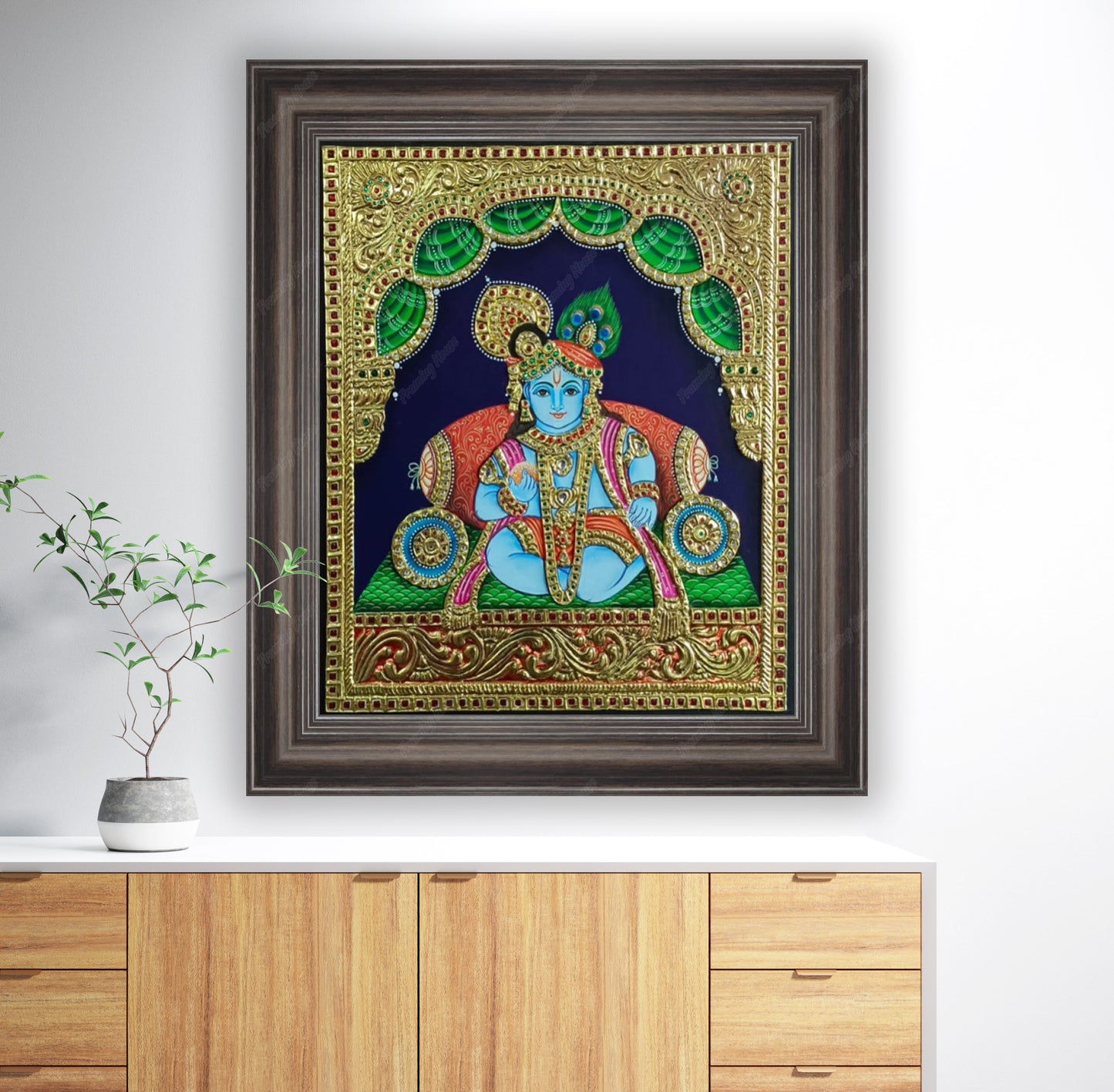 Krishna Tanjore Handmade Painting