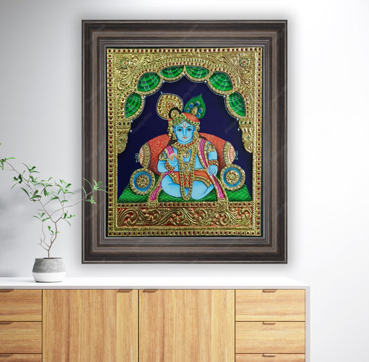 Krishna Tanjore Handmade Painting