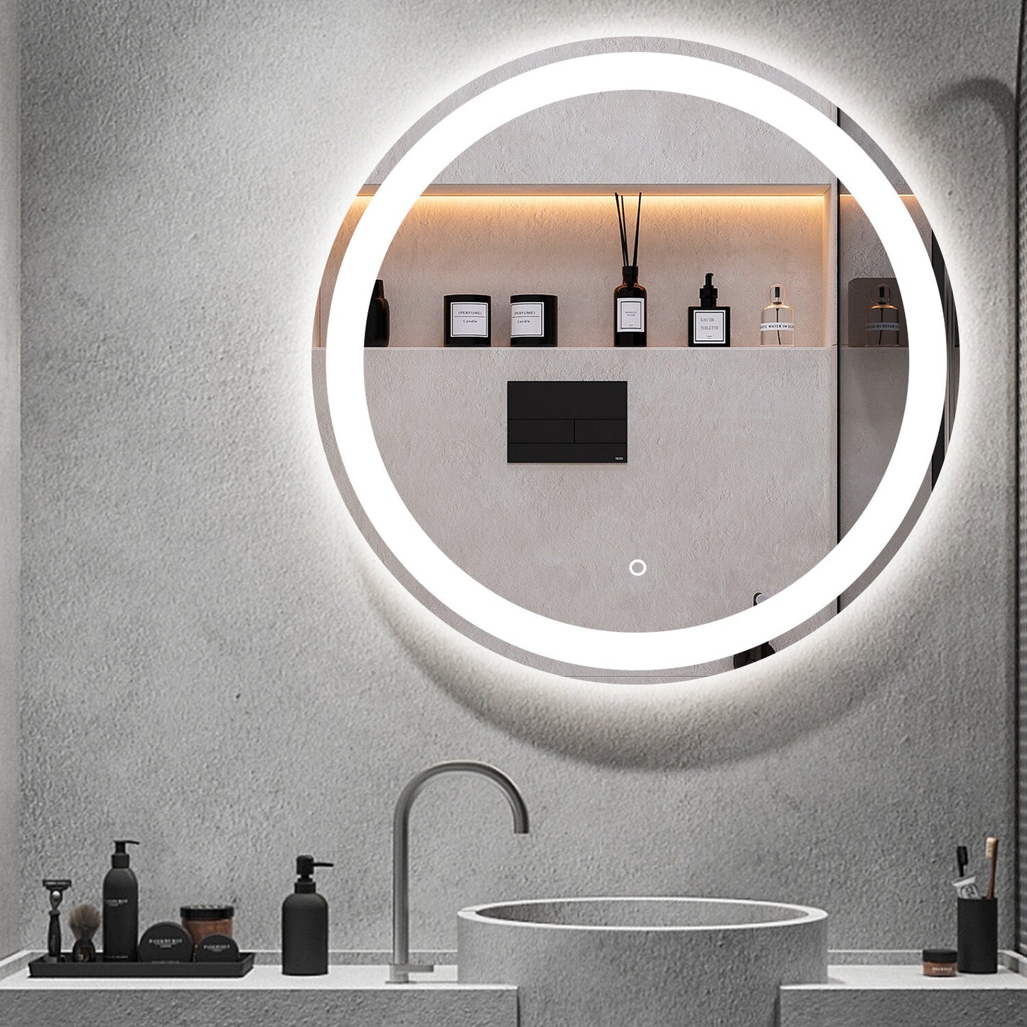 Wall Mounted Round Led Light Mirror