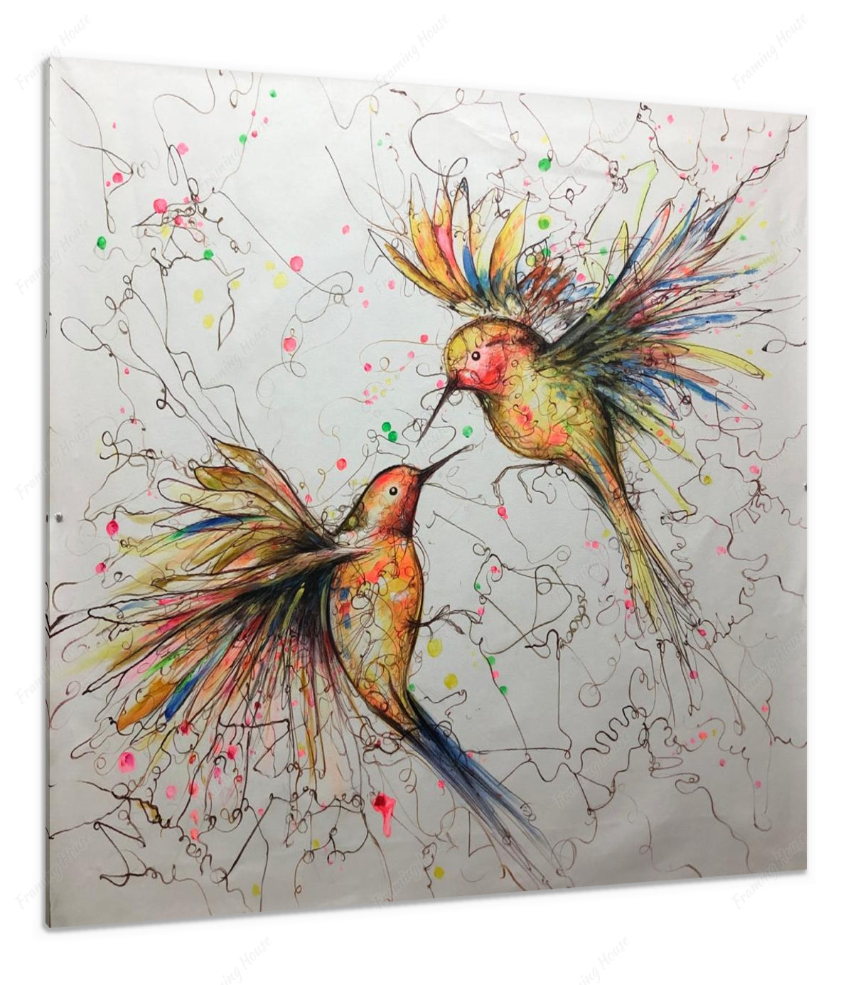 abstract  handmade bird   Wall art paintings