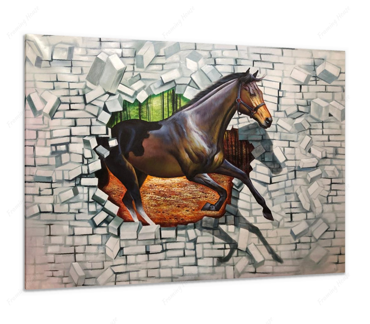 7 horses abstract artist  painting